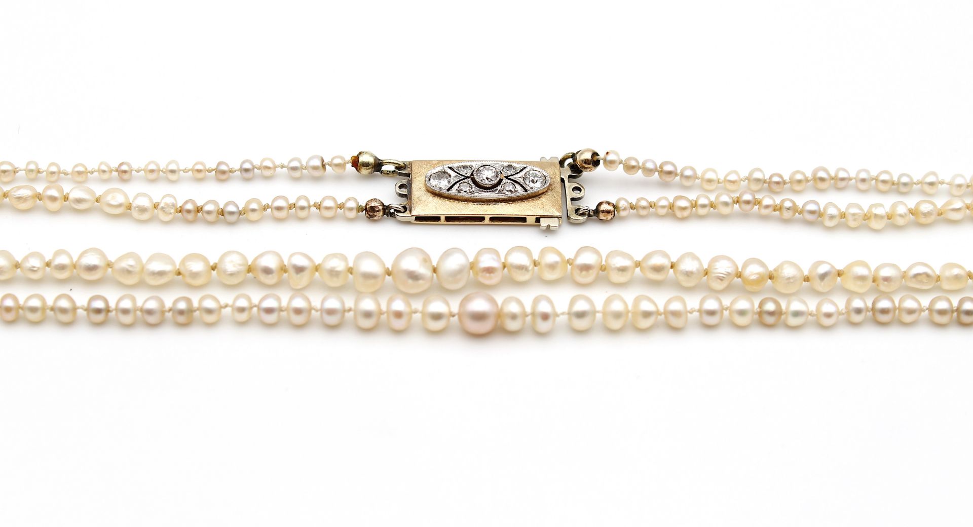 Cultured pearl necklace with a very beautiful lock - Image 5 of 5