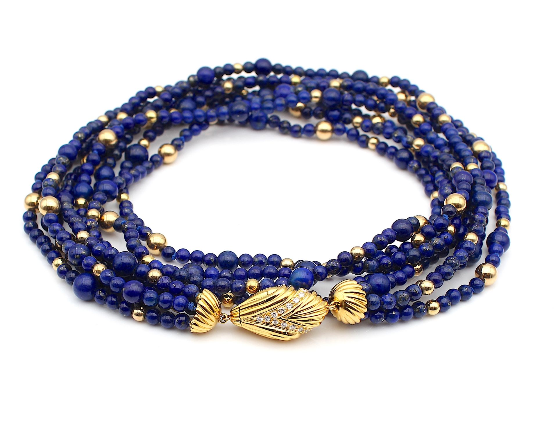 Fantastische, lange Lapis lazuli Kette