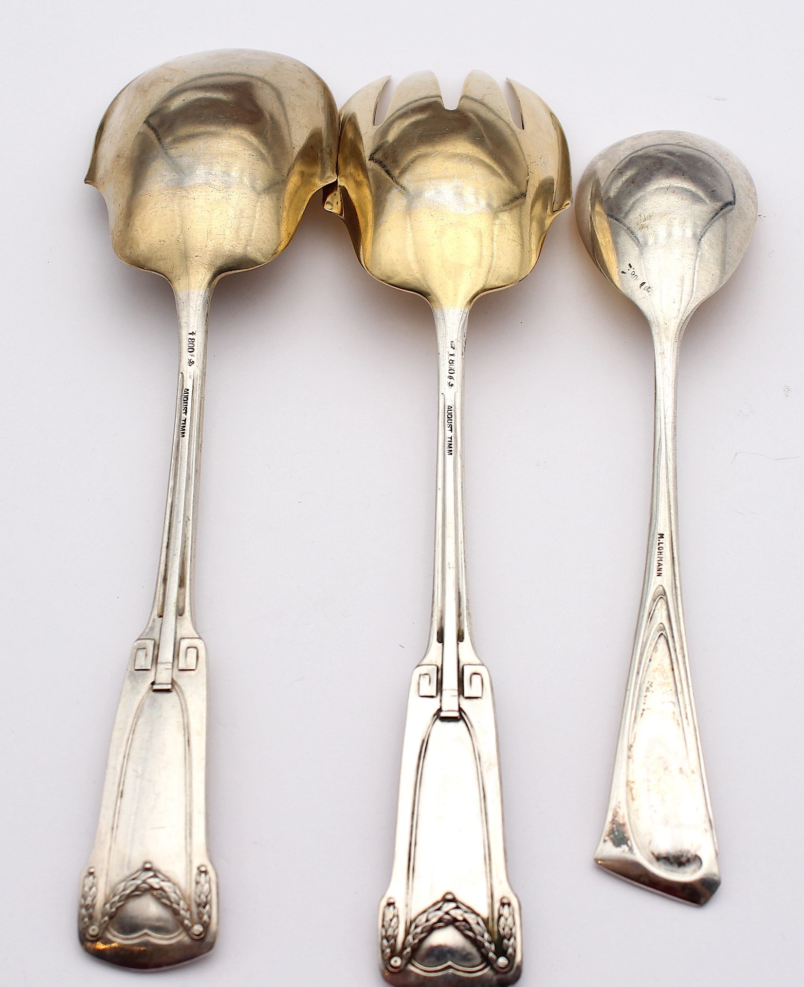 Presentation cutlery in 800 silver around 1900 - Image 3 of 6