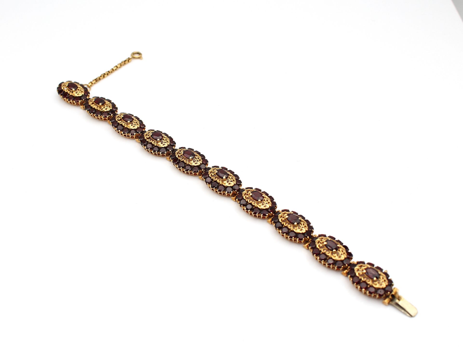 Impressive garnet bracelet in 750 gold - Image 5 of 5