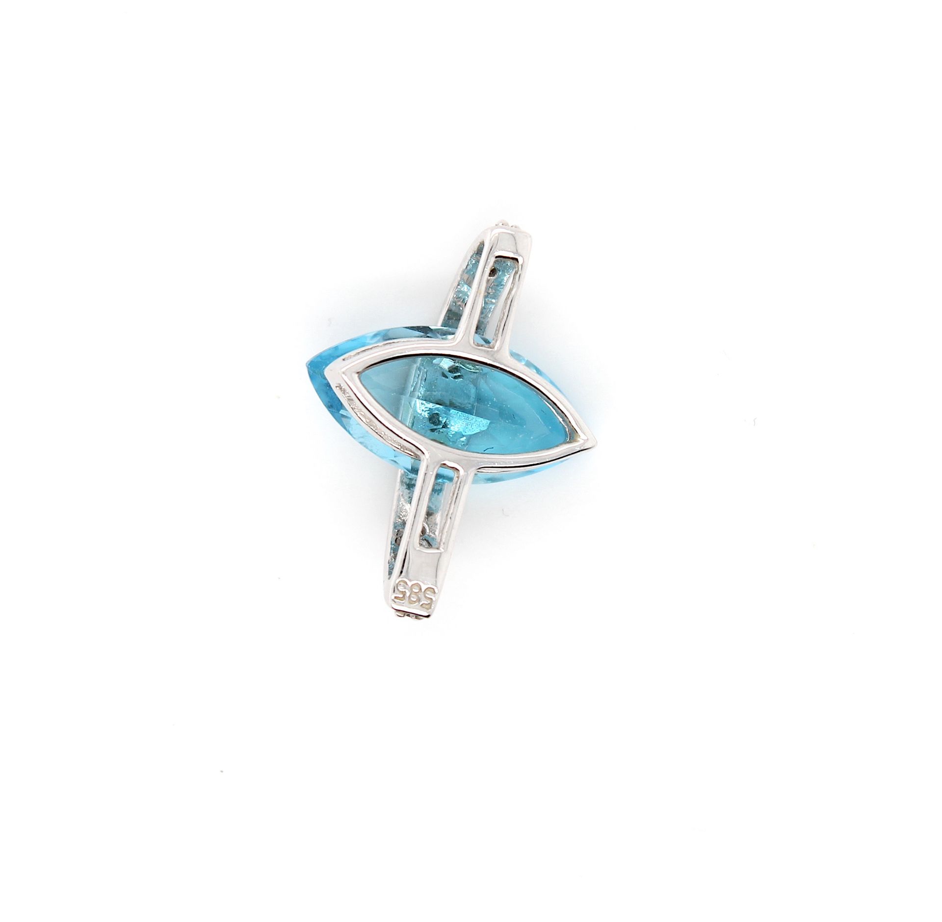 2 pendants with diamonds and topaz - Image 3 of 5