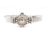 Vintage Damenarmbanduhr mit Diamanten, ges. ca. 0,70 ct