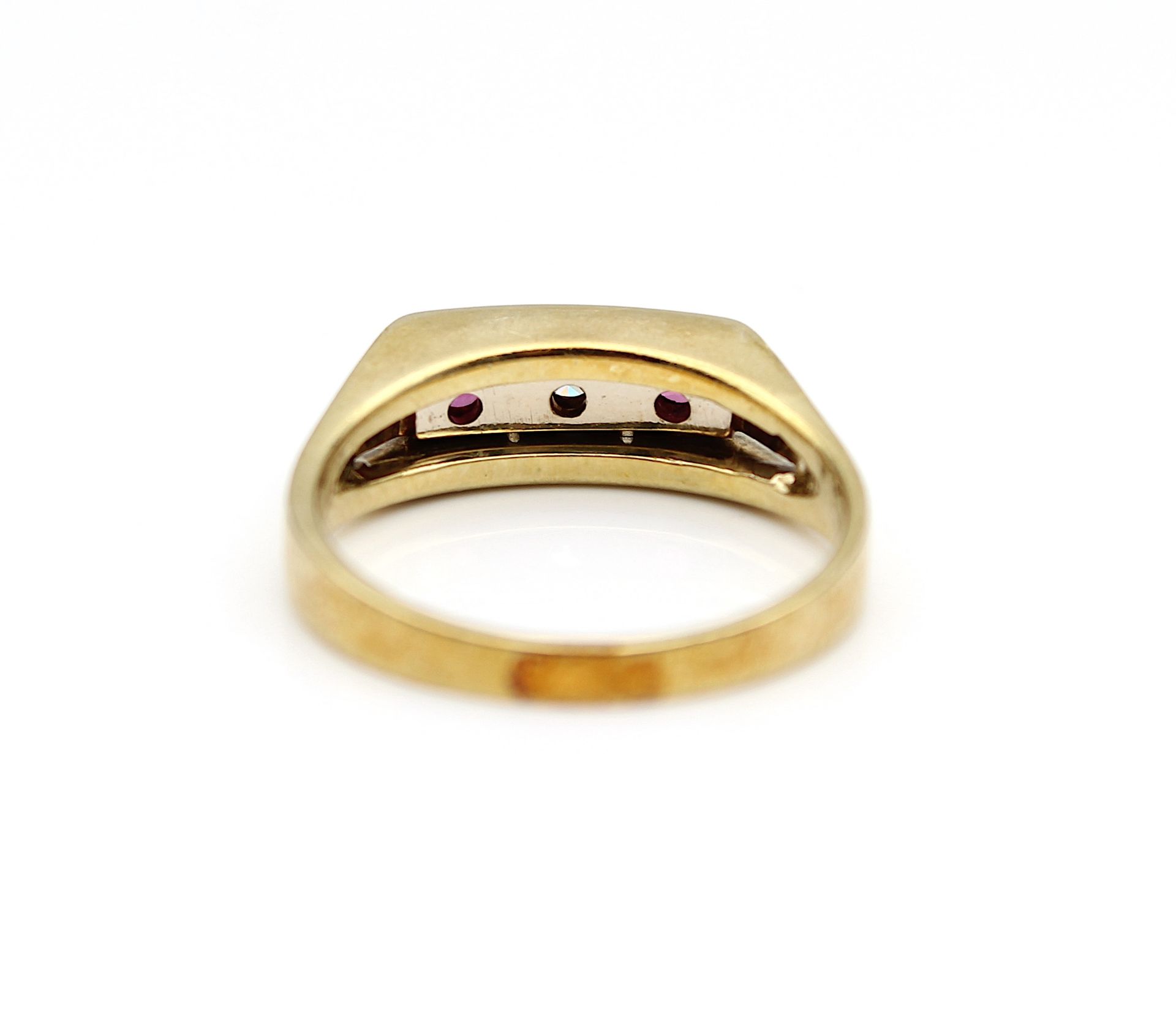 Schicker Ring mit pinken Saphiren und Brillant - Bild 4 aus 4