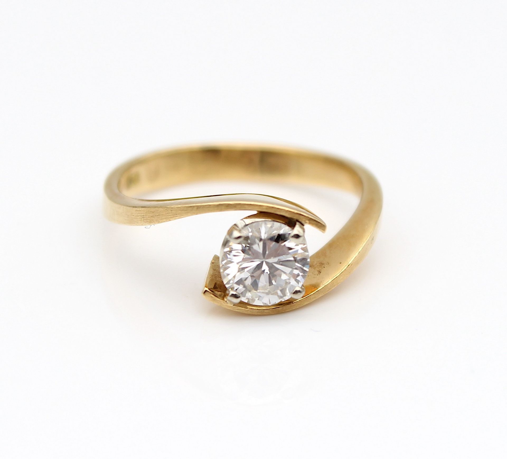 Solitaire ring with one brillant ca. 0,77 ct - Image 3 of 4