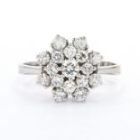 Ring mit ges. ca. 1 ct Brillanten