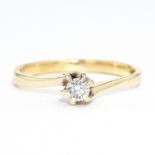 Ring mit einem Brillanten, ca. 0,19 ct