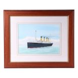 20th century school - Study of the Titanic - indistinctly signed & dated '98 lower right,
