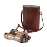 A pair of French Huet 7x50 military binoculars, cased.Condition ReportThe vision is clear, but there