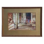 V M Ward - Interior Scene of a Mosque - signed & dated 1921 lower right, watercolour, framed &