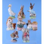 A group of Beswick Beatrix Potter figures to include Timmy Tiptoes, Cousin Ribby and Peter Rabbit,