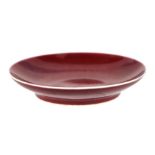 A Chinese sang de boeuf shallow dish, 17cms diameter.