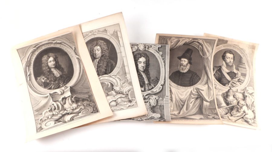 A quantity of 18th and 19th century engravings of famous 16th and 17th century nobility and famous - Image 2 of 3