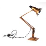 A 1930's Herbert Terry 1227 model Anglepoise lamp (three step to two step transition) with