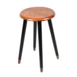 A mid century stool manufactured by the London Coat Hanger Company and retailed by Woolworths, 37cms