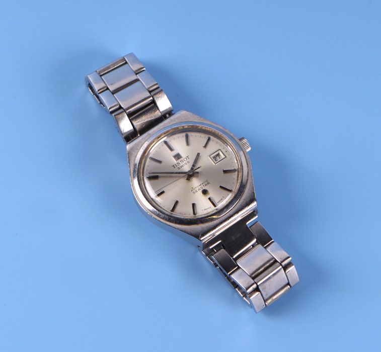 A 1970's Tissot Automatic Seastar gentleman's wristwatch, the silvered dial with baton indices, - Image 2 of 2