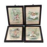 Early 20th century English school - a set of four Waterbabes illustrations comprising Love