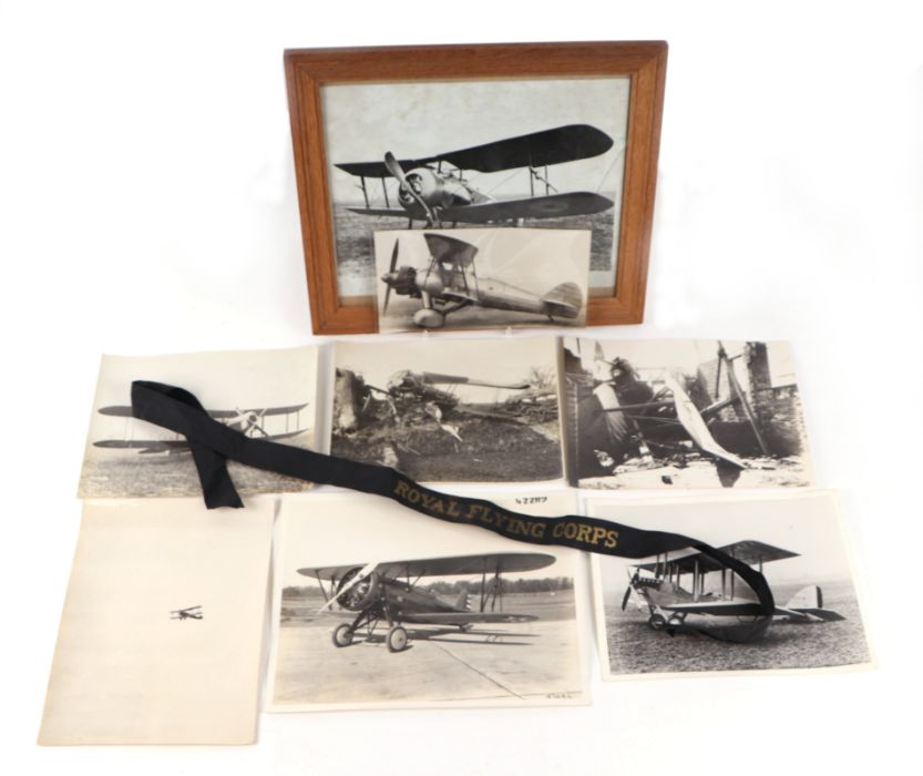 Aviation interest: a collection of eight black & white photographs of various bi-planes to include