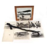 Aviation interest: a collection of eight black & white photographs of various bi-planes to include
