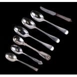 A quantity of assorted silver flatware, various dates and makers, 136g.