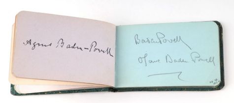 A 1933 autograph album containing signatures of various world scouting figures including Baden-