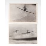 Aviation interest: two original WWII German Army Official Press Release photographs, the first of