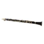 A rosewood four-piece clarinet, 66cms long.