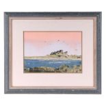 Wilfred Dyson (20th century school) - Bamburgh Castle - signed & dated 1996 lower right,