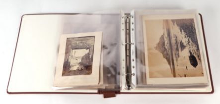 A photograph album containing late 19th century British, European and American photographs, the