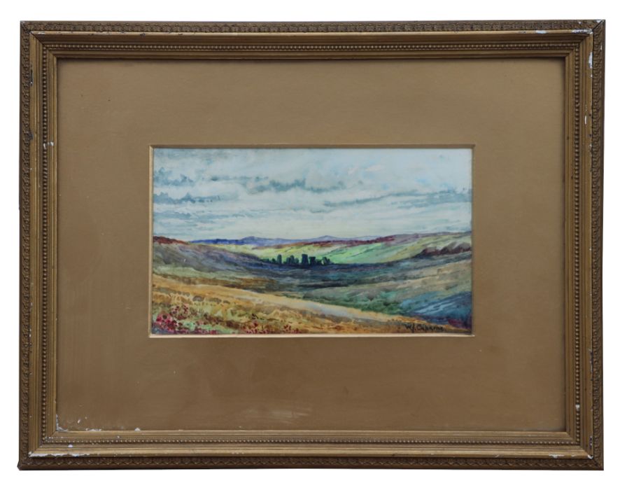 W Gaparne (?) - Landscape Scene of Stonehenge - signed lower right, watercolour, framed & glazed, 23