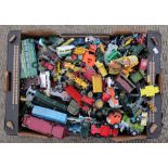 A large quantity of play worn diecast vehicles to include Dinky, Corgi and Lesney.