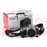 A Canon EOS 500N 35mm camera in associated box.
