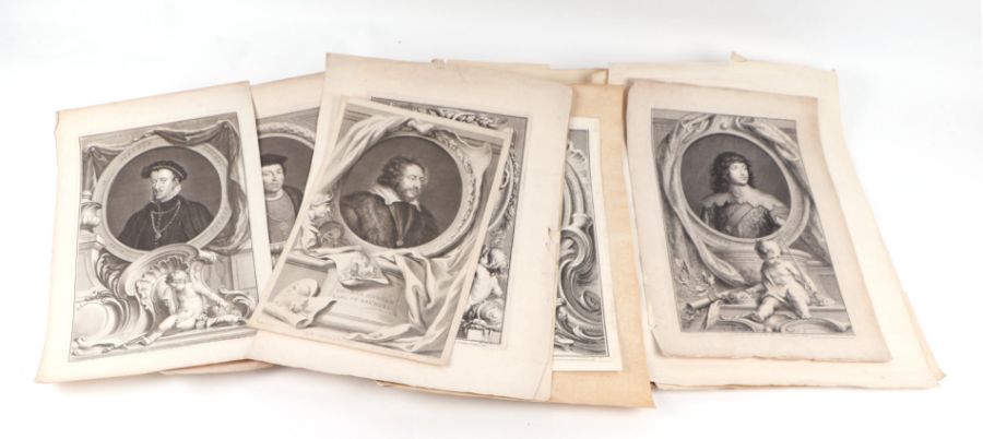 A quantity of 18th and 19th century engravings of famous 16th and 17th century nobility and famous - Image 3 of 3
