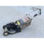 A Kawasaki Lawnflite Pro 448KJR rotary petrol lawn mower.