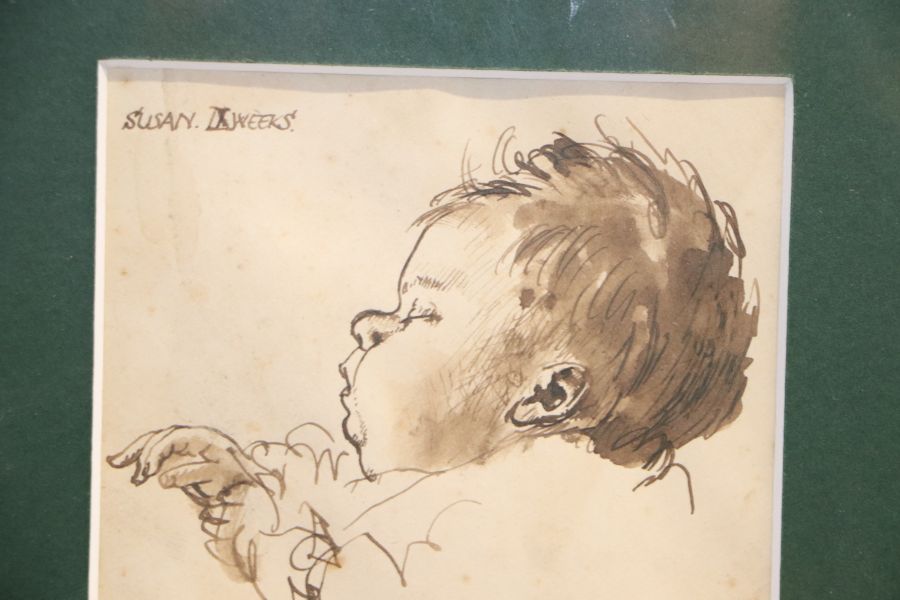 William Dring (1904-1990) - Susan Nine Weeks - study of a sleeping baby, signed and dated 1935 lower - Image 2 of 3