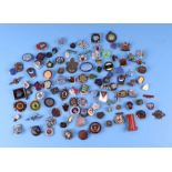 A quantity of assorted vintage lapel badges for various institutions and clubs to include W.V.W.S,