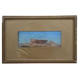 A L MacGillcuddy - Study of the Acropolis with Figures in the Foreground - signed & dated 1939 to