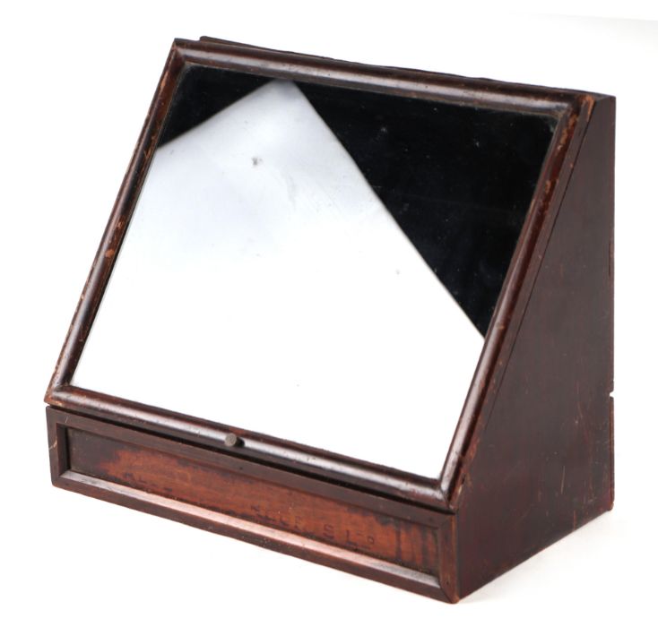 A tabletop display cabinet with sloping front, 34cms wide. - Image 2 of 3