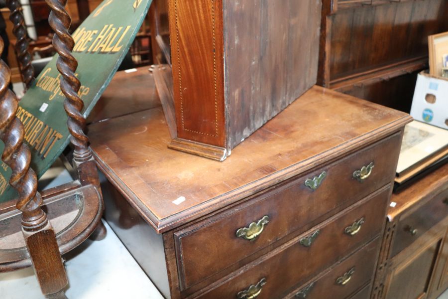 A pair of George III style mahogany chests, each with an arrangement of five long drawers, on - Image 3 of 31