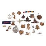 A group of Military and similar cap badges to include Royal Artillery; Royal Army Medical Corp;