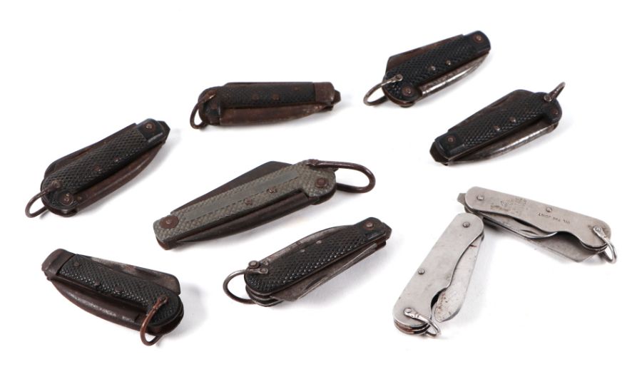 A group of military penknives.