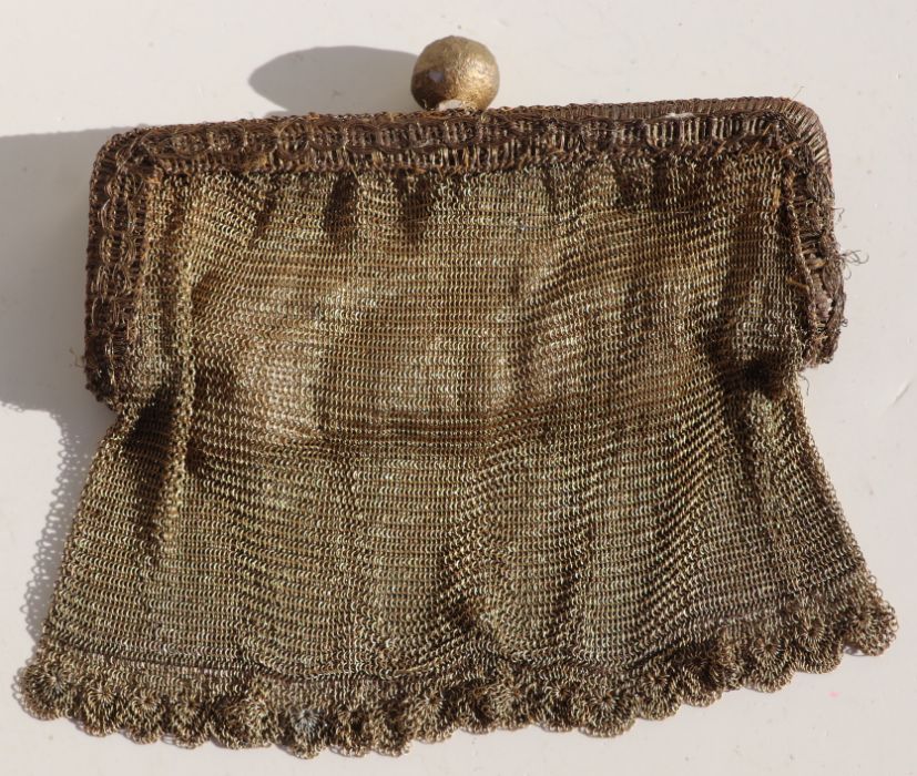 A small collection of Victorian ladies purses to include embroidered and mesh examples. - Image 26 of 29
