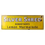 An original enamel advertising sign 'Robertson's Silver Shred Lemon Marmalade' with strong bright
