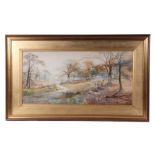 Arthur Willett (1857-1918) - Gentlemen Rabbit Shooting - watercolour, signed lower left, framed &