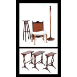 A quantity of assorted occasional furniture to include a matched set of three mahogany occasional