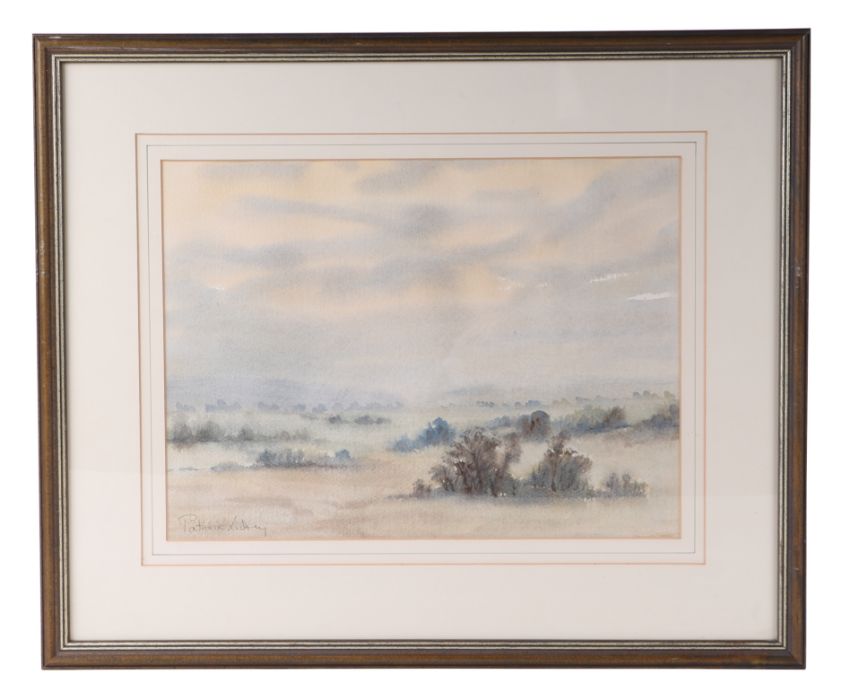 Patricia Lidley (modern British) - Evening Light - signed lower left, watercolour, framed &