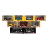 Nine Brumm 1/43 scale diecast cars comprising Jaguar XK120 Roadster, Jaguar D-type, Mercedes Benz