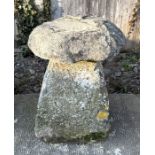 A staddle stone, 72cms high.