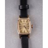 A Tissot 9ct gold ladies wristwatch.