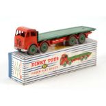 A Dinky Toys no 902. Foden Flatbed, orange bed with green flatbed with green hubs, boxed.Condition