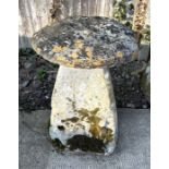 A staddle stone, 73cms high.